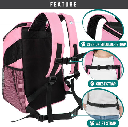 Cat Backpack Carrier for Small Dogs and Large Cats, Airline Approved