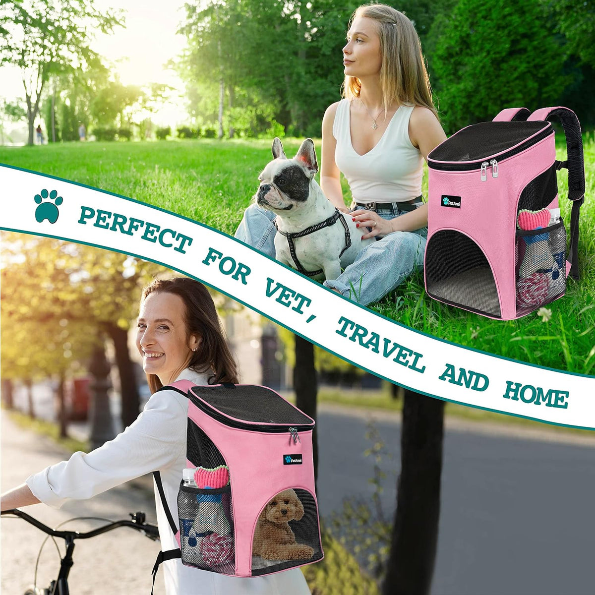 Cat Backpack Carrier for Small Dogs and Large Cats, Airline Approved