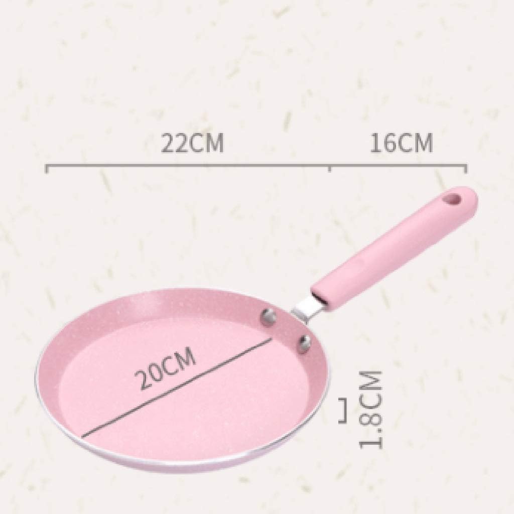 Non-Stick Frying Pan Pink Aluminum Alloy Pancake Egg Steak Pancakes Saucepan Kitchen Cooking Tools