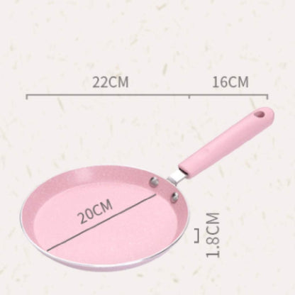 Non-Stick Frying Pan Pink Aluminum Alloy Pancake Egg Steak Pancakes Saucepan Kitchen Cooking Tools
