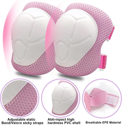 ATOOWTO Knee Pads and Elbow Pads Wrist Guards Set for Kids