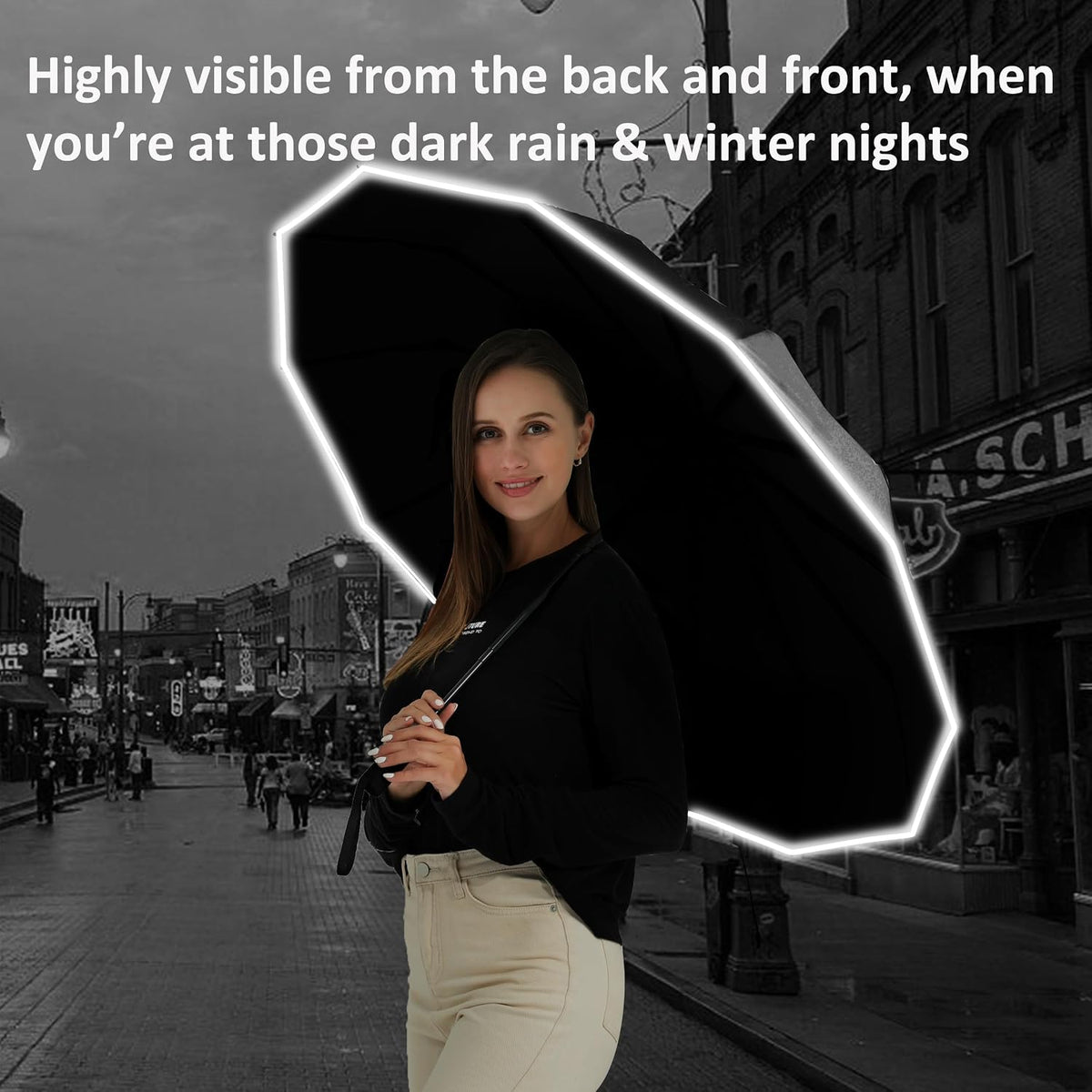 Inverted UV Umbrella for Rain and Sun Medium Size UPF 50+ Rverse Compact Umbrella Auto Open Close