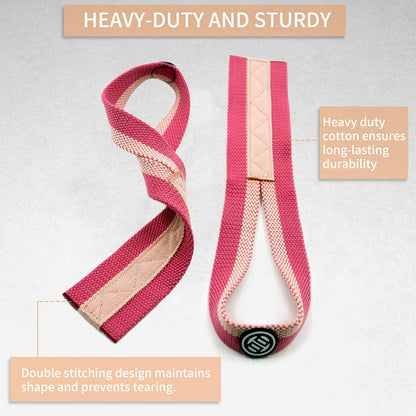 Weight Lifting Wrist Straps (Pair) for Olympic Weightlifting, Powerlifting, Strength Training - 12'' Wrist Straps - Men or Women