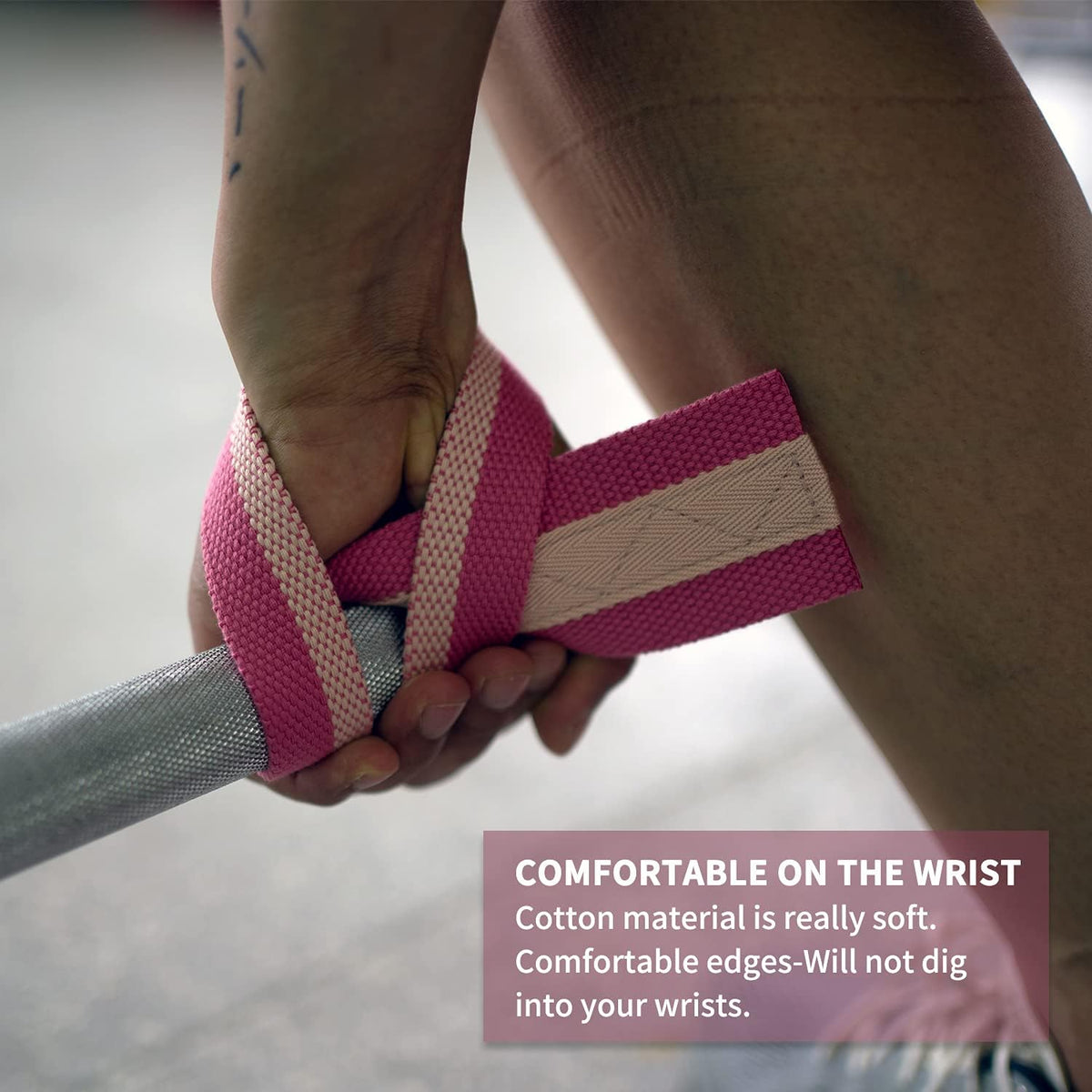 Weight Lifting Wrist Straps (Pair) for Olympic Weightlifting, Powerlifting, Strength Training - 12'' Wrist Straps - Men or Women