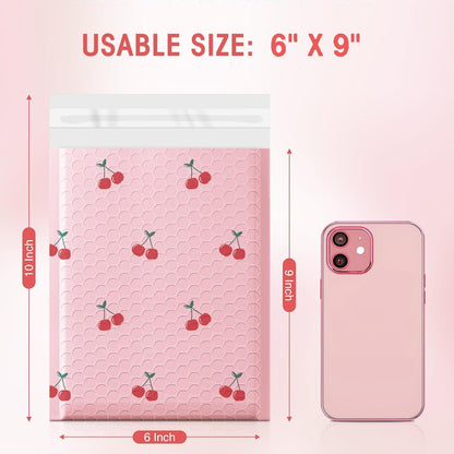 Bubble Mailers 6x10 25 Pack Pink Custom Designer Padded Envelopes