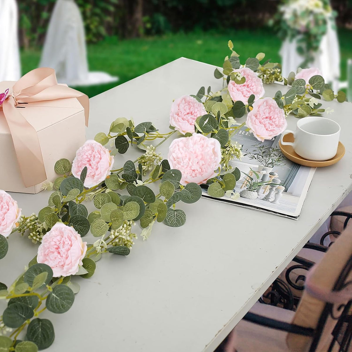 Pink Peonies Artificial Flowers 16pcs Light Pink Flowers Silk Flowers Fake Peonies Faux Peony Flowers Heads with Stem Floral Arrangement for Home Wedding Party Festival Decor (Light Pink)