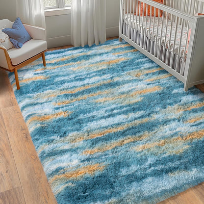 Pink Rugs for Living Room, 5x7 Area Rug for Bedroom Girls Kids Room