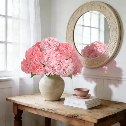 Artificial Flowers Fake Outdoor Hydrangea with Long Stem UV Resistant