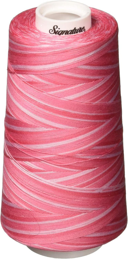 3 Ply Cotton Quilting Thread, 40wt/3000 yd, Variegated Pinky Pinks