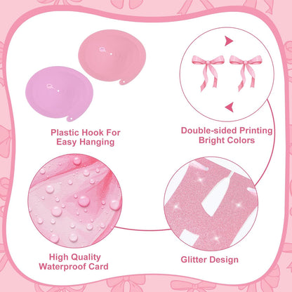 Pink Baby Shower Decorations a Sweet Little Girl Is on Her Way Banner Pink Bow Swirls Coquette Baby Shower Decor for Birthday Gender Reveal Photo Props Sign Party Supplies