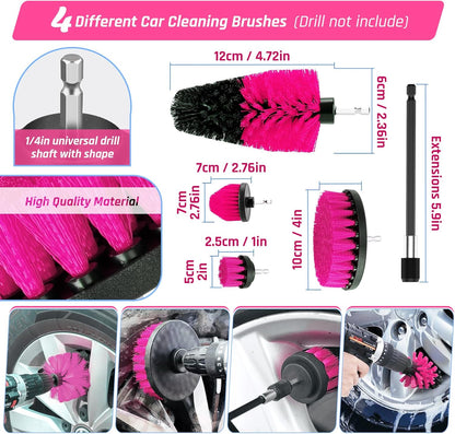 55PCS Pink Car Detailing Kit Interior Cleaner with High Power Handheld Vacuum, Car Wash kit with Detailing Brush Set,Car Interior Detailing Kit,Car Accessories for Cars,Gifts for Women