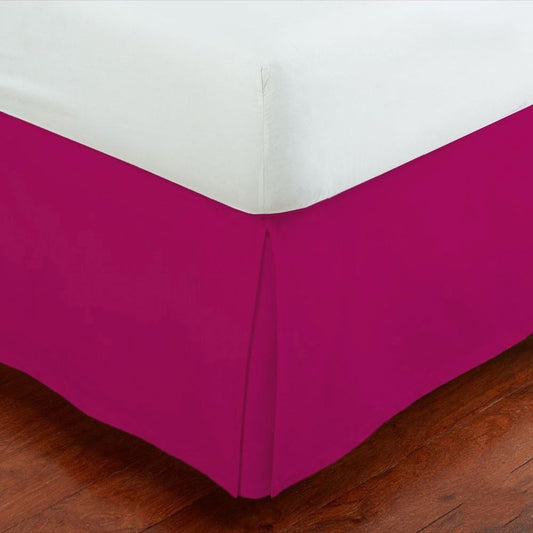 Fancy Collection Easy Care Tailored Microfiber Bed Skirt Solid New (Queen, Pink)