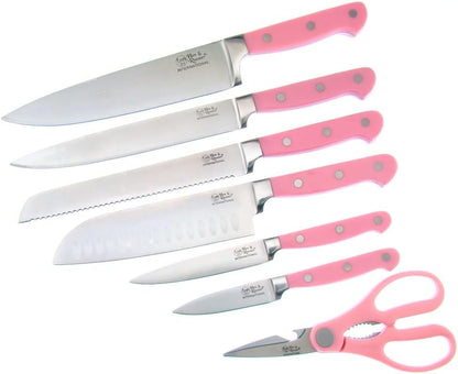 HRI036 Seven piece Kitchen Set Pink Tactical Knives