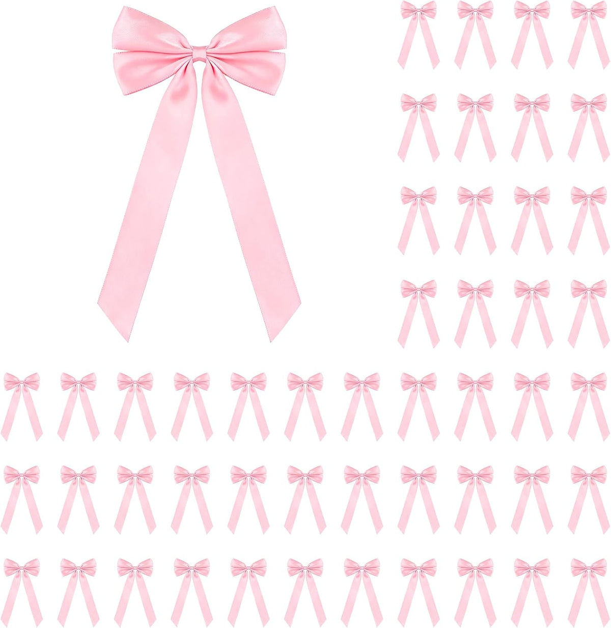 50Pcs Pink Christmas Bows for Gift Wrapping