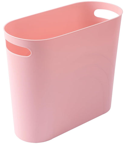 Small Bathroom Trash Can, 3.5 Gallon Slim Garbage Can, Pink