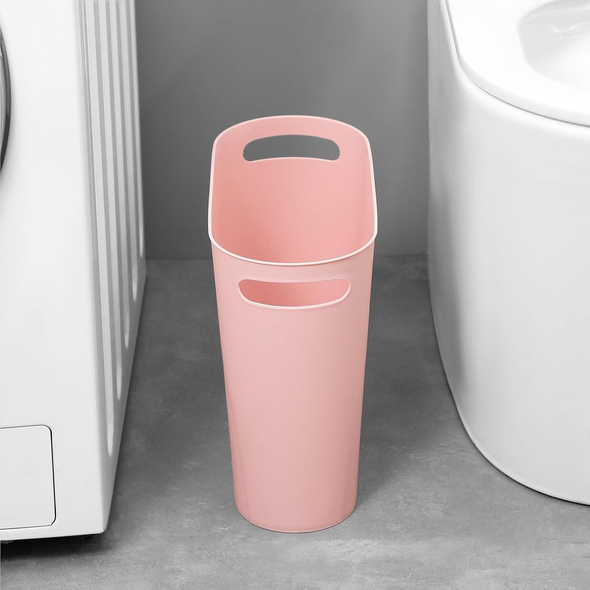 Small Bathroom Trash Can, 3.5 Gallon Slim Garbage Can, Pink