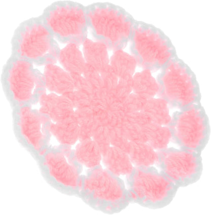 Knitted Flower Coasters Crochet Cup Mats Light Pink Crochet Drink Coaster Heat Insulation Protective Pads for Home Desk Use