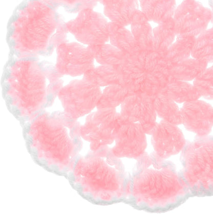 Knitted Flower Coasters Crochet Cup Mats Light Pink Crochet Drink Coaster Heat Insulation Protective Pads for Home Desk Use