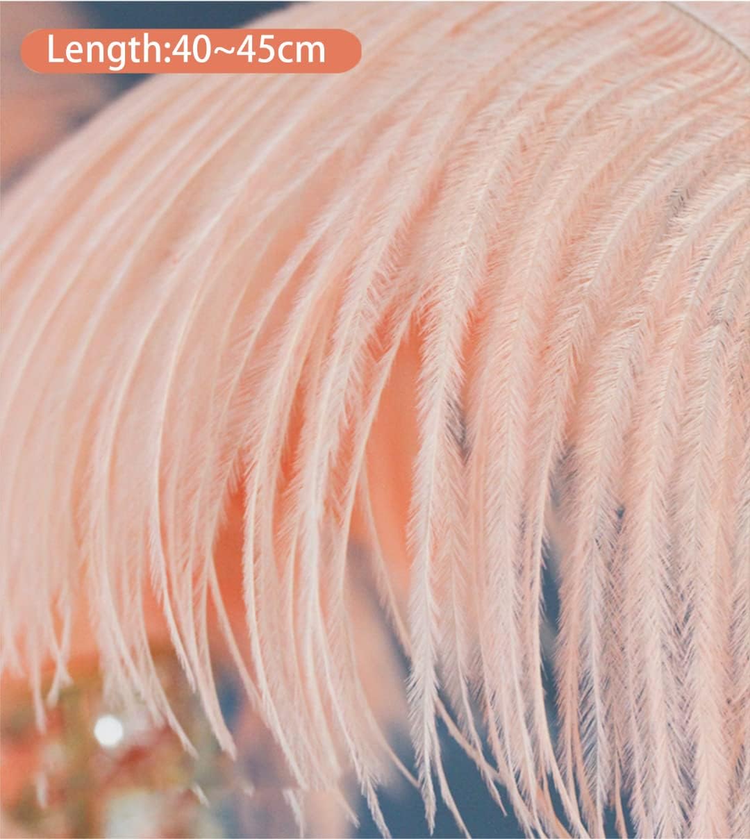 Feather Table Lamp Crystal Bedside Lamp with Pink Feather, String Lights Night Lights Decorative Lighting for Living Room Bedroom Home Decoration