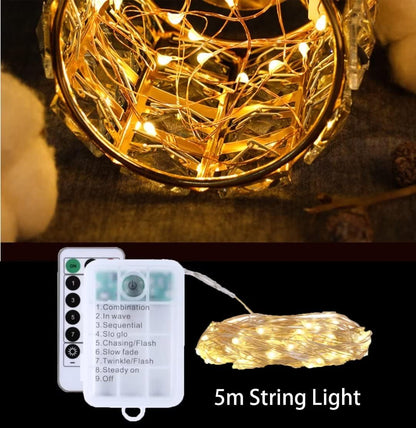 Feather Table Lamp Crystal Bedside Lamp with Pink Feather, String Lights Night Lights Decorative Lighting for Living Room Bedroom Home Decoration