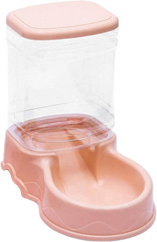 Automatic Pet Feeder for Animals - 3.5L Cats Dog Food Dispenser Water Feeder Waterer Travel Supply for Kitten, Pink Food Feeder