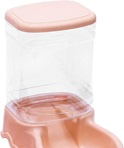 Automatic Pet Feeder for Animals - 3.5L Cats Dog Food Dispenser Water Feeder Waterer Travel Supply for Kitten, Pink Food Feeder