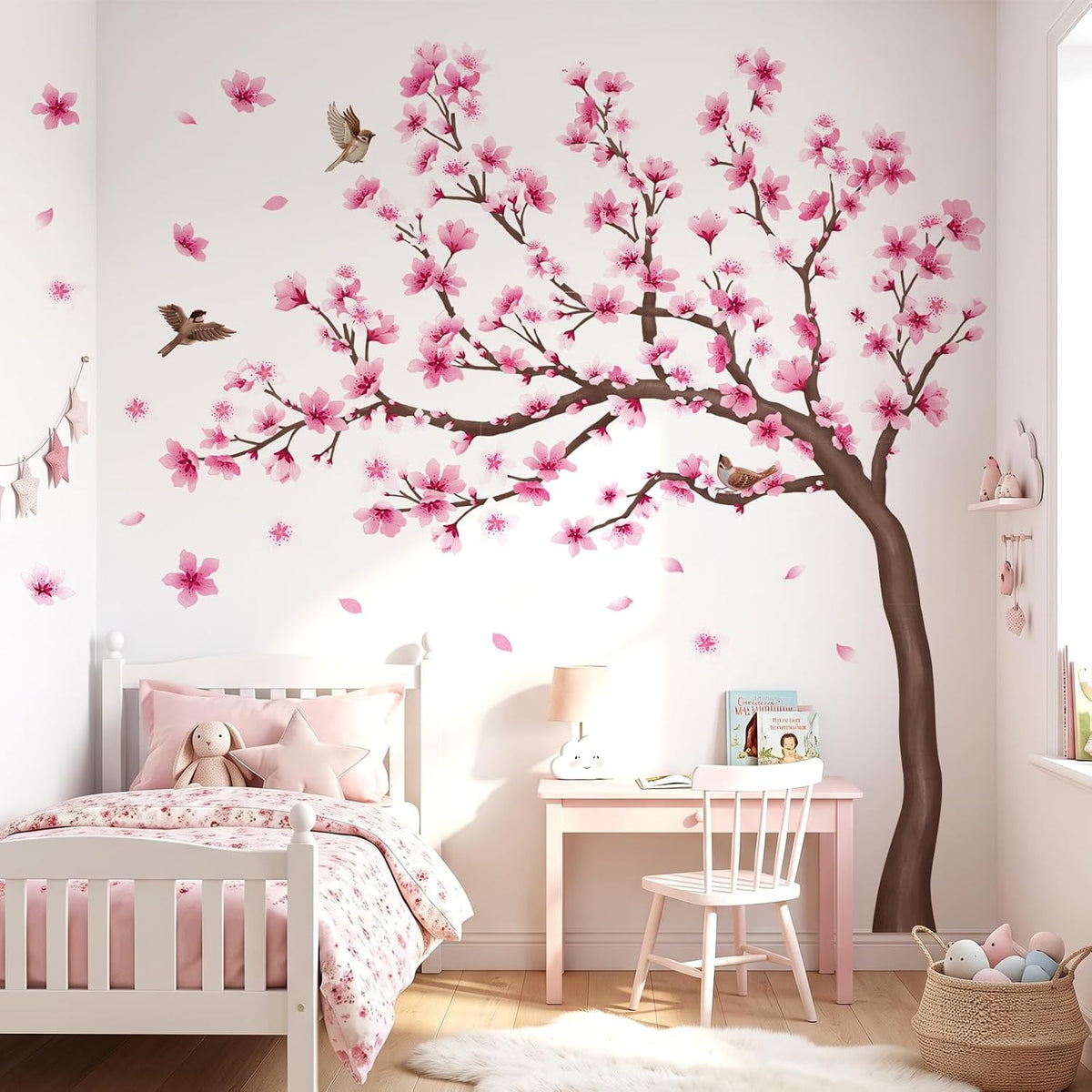 Cherry Blossom Tree Wall Decals Stickers Pink Wall Art (SG4-2431)