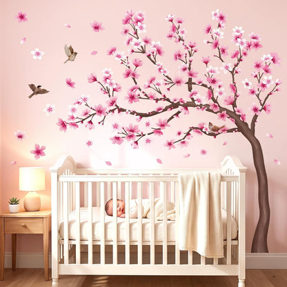 Cherry Blossom Tree Wall Decals Stickers Pink Wall Art (SG4-2431)