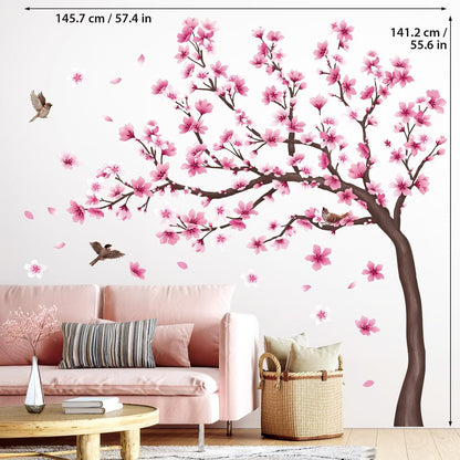 Cherry Blossom Tree Wall Decals Stickers Pink Wall Art (SG4-2431)