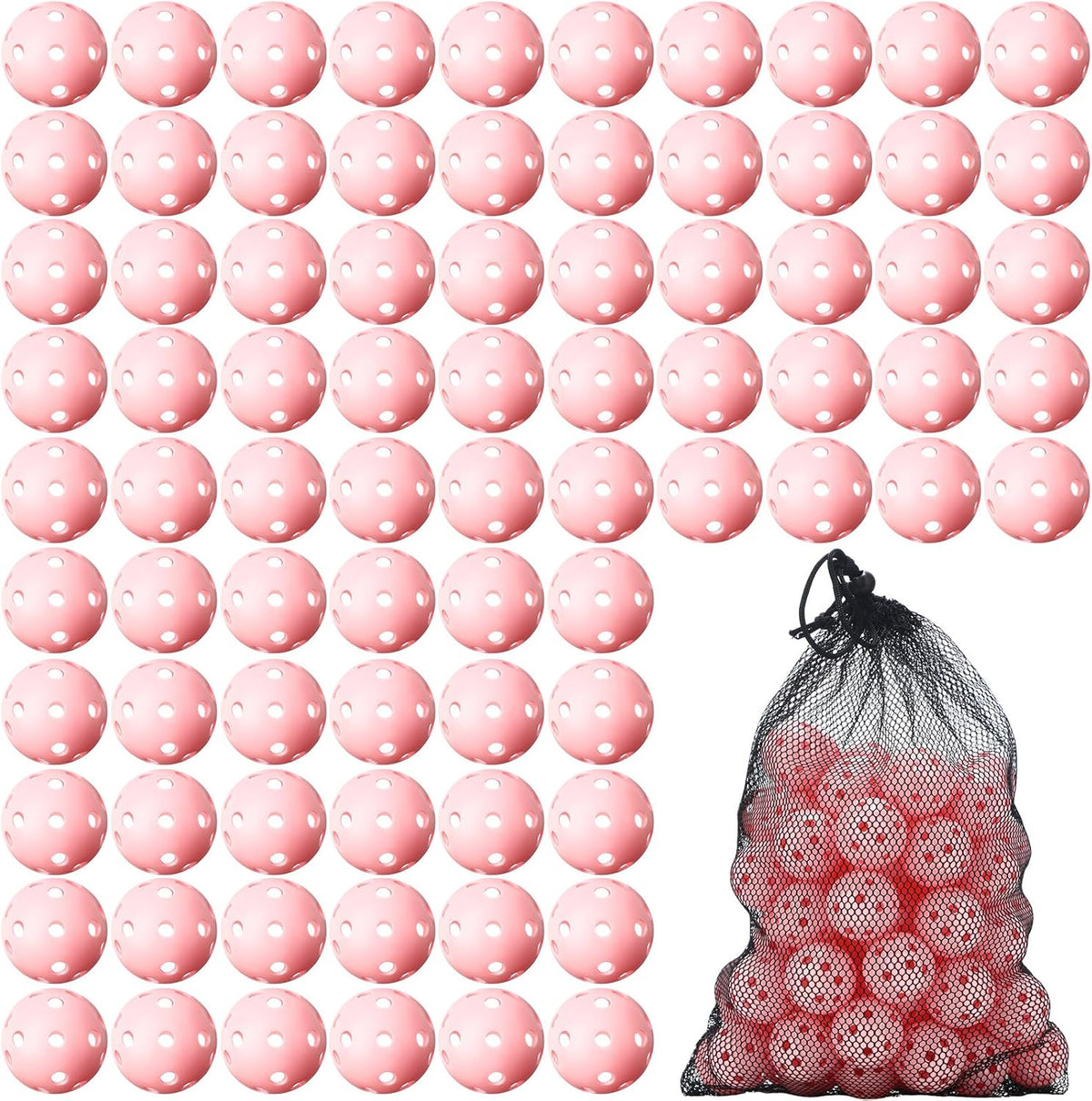 80 Pcs Practice Golf Balls Plastic 42mm