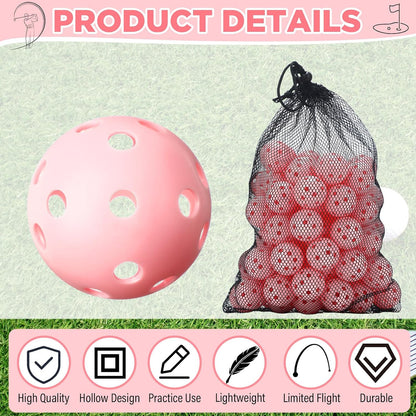 80 Pcs Practice Golf Balls Plastic 42mm