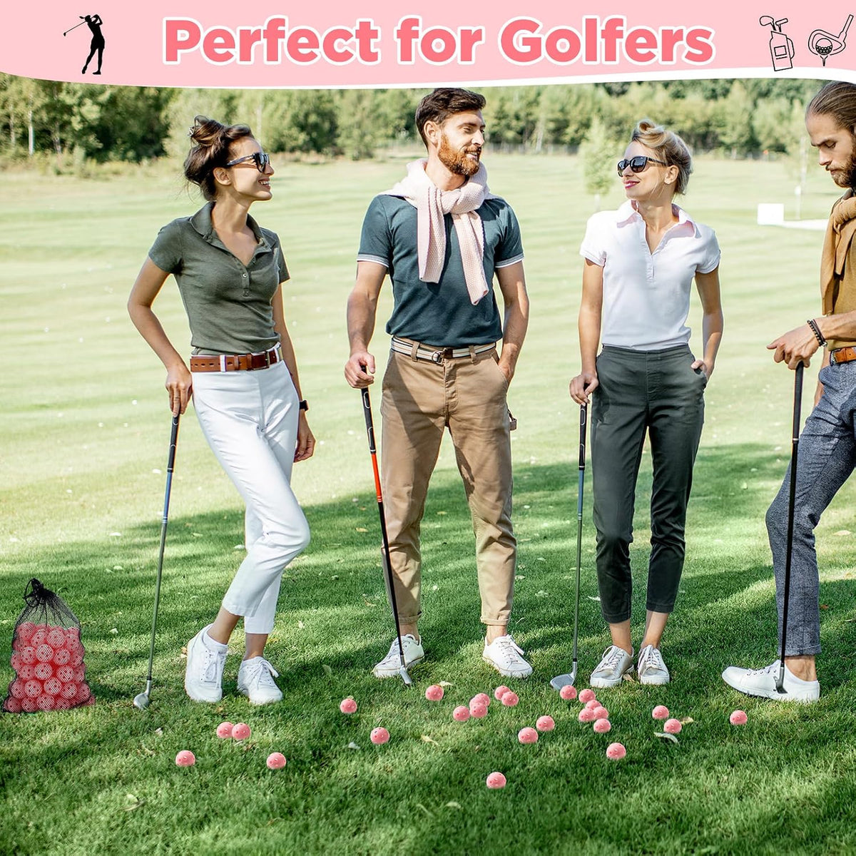 80 Pcs Practice Golf Balls Plastic 42mm