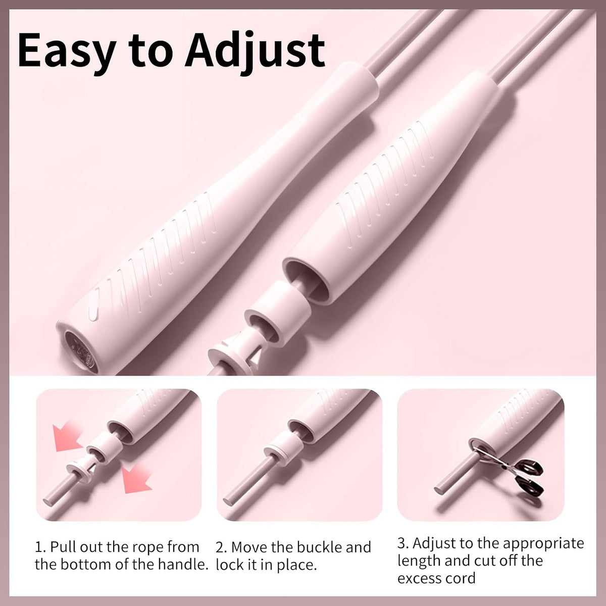 Jump Ropes Kids, Adjustable Children Jump Rope with ABS Handles and PVC Rope for Child Student Toddler