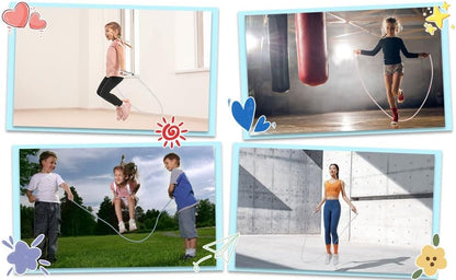 Jump Ropes Kids, Adjustable Children Jump Rope with ABS Handles and PVC Rope for Child Student Toddler