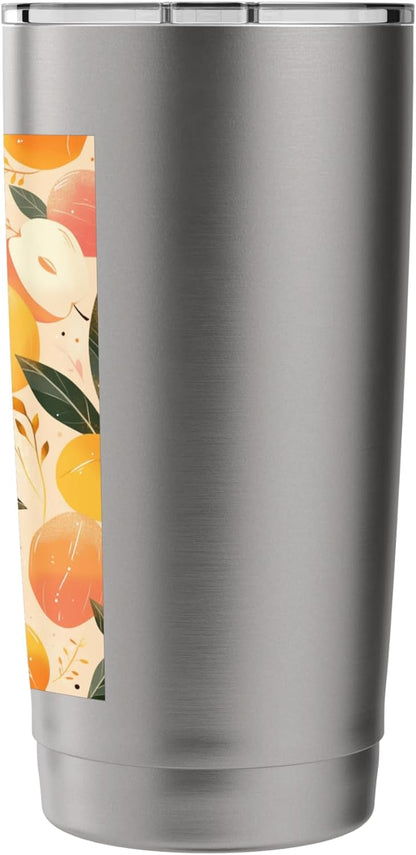 Peach Pattern Art Stainless Steel Insulated Tumbler