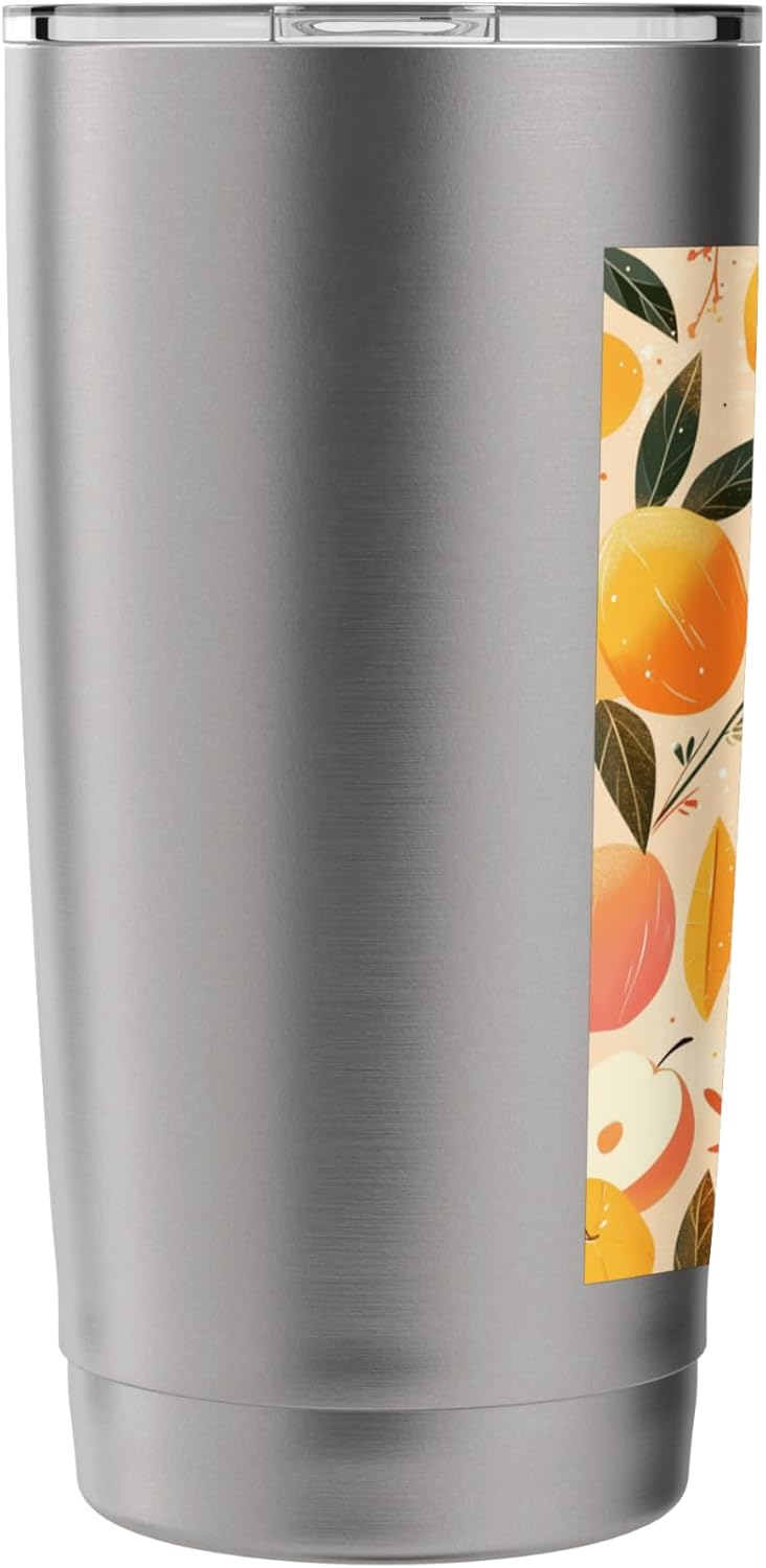 Peach Pattern Art Stainless Steel Insulated Tumbler