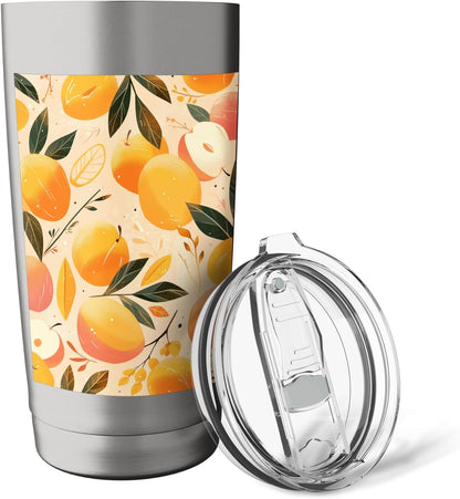 Peach Pattern Art Stainless Steel Insulated Tumbler