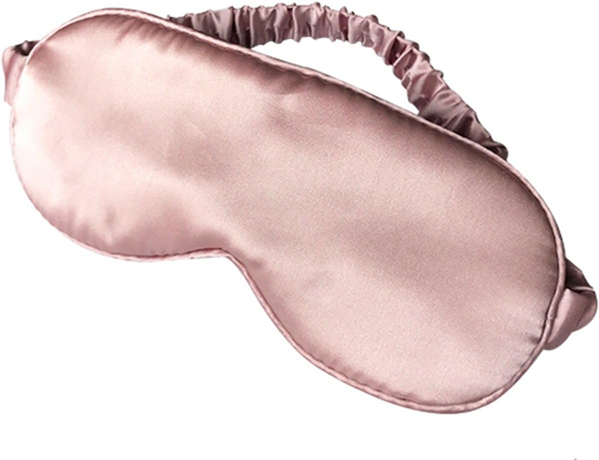 100% Mulberry Silk Sleep Eye Mask for Sleeping Women and Men, Pink