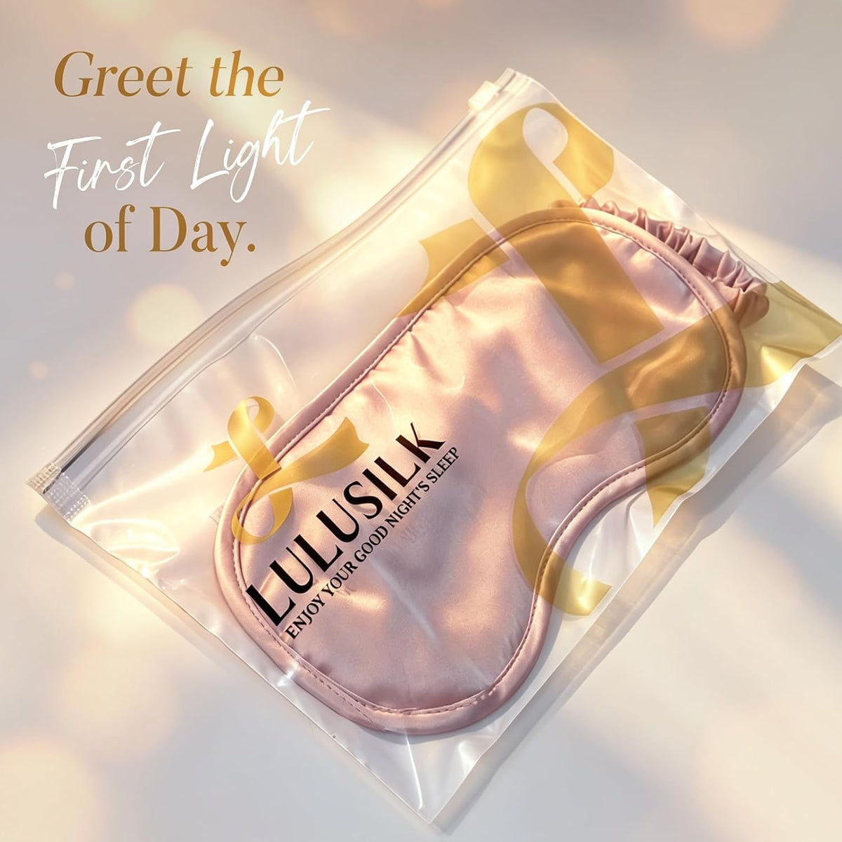 100% Mulberry Silk Sleep Eye Mask for Sleeping Women and Men, Pink