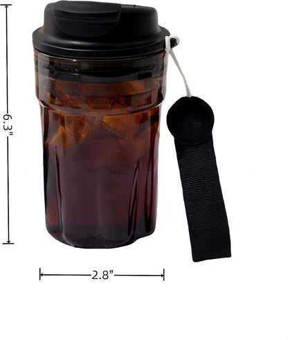 16oz Trendy Reusable Portable Tumbler, Leakproof Cup with Carry Strap(Pink)