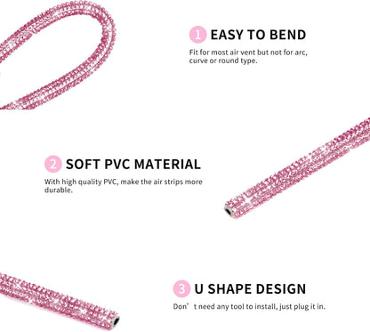 Bling Car Accessories for Women Bling Air Vent Outlet Trim Strip