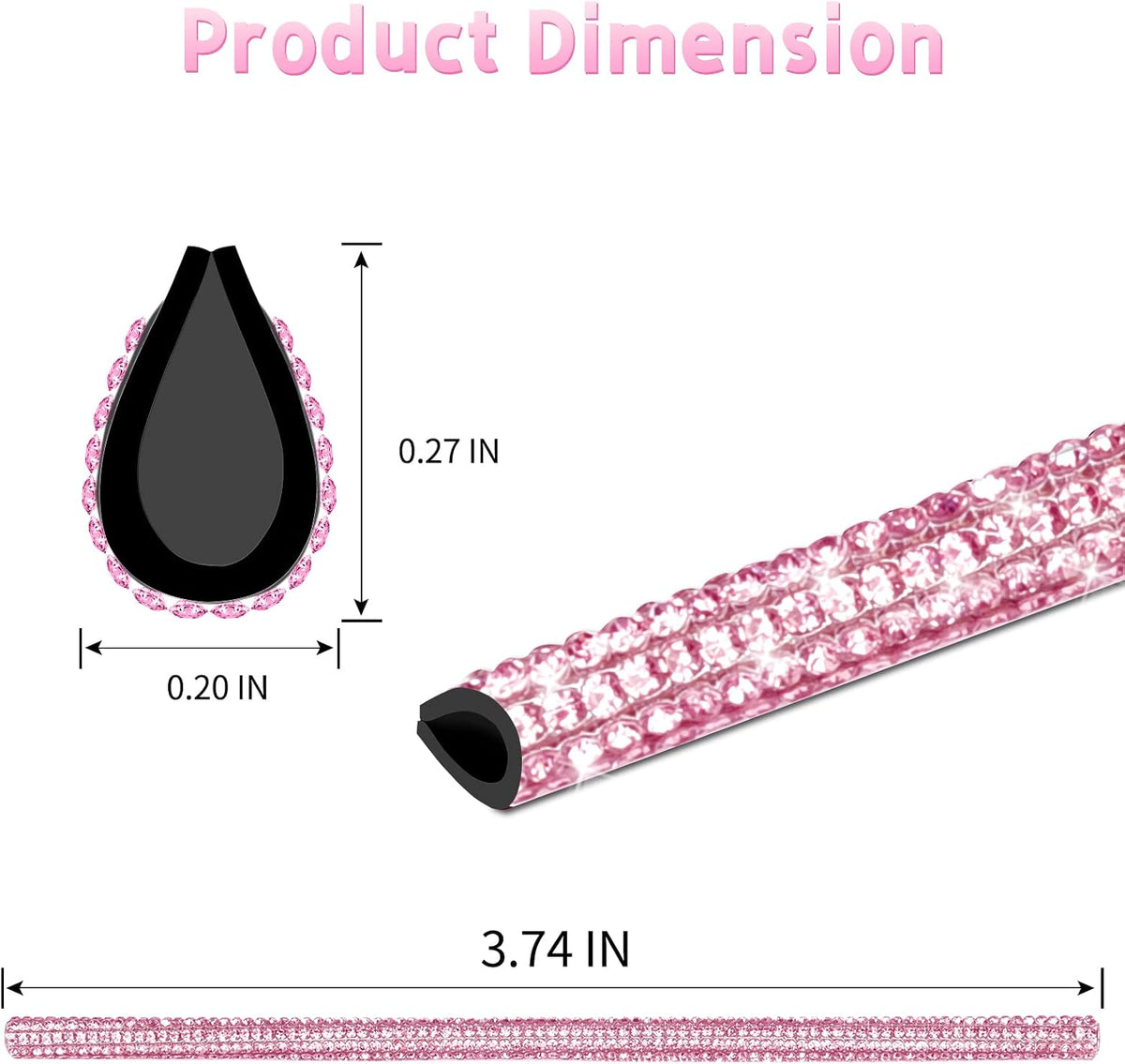 Bling Car Accessories for Women Bling Air Vent Outlet Trim Strip