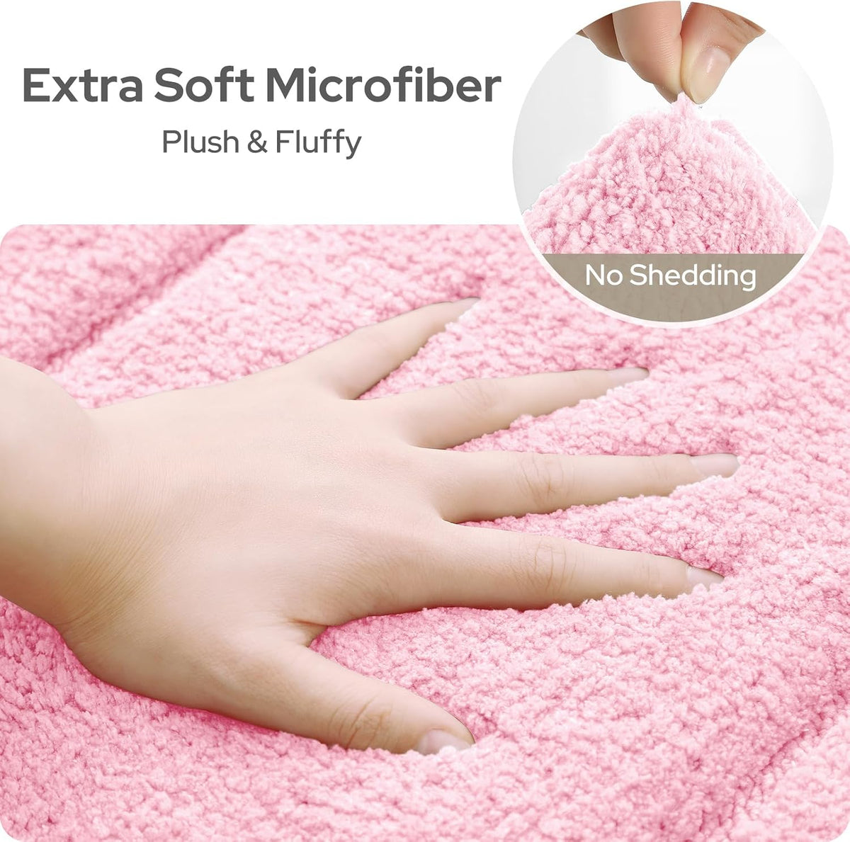 Bathroom Rugs Sets 2 Piece Light Pink 16 * 24+20 * 32"