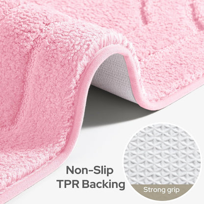 Bathroom Rugs Sets 2 Piece Light Pink 16 * 24+20 * 32"