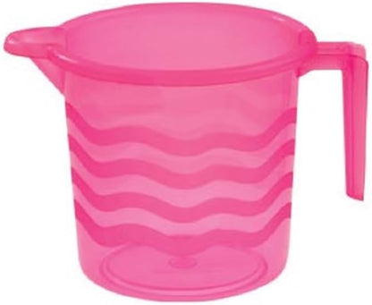 Bathing Mug, 1.5 Liter Capacity, Certified Water Bath Mug, LAHER (Pack of 2) (PINK)