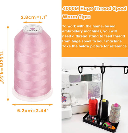 Huge Spool Embroidery Thread -Pale Pink Fits Janome Color