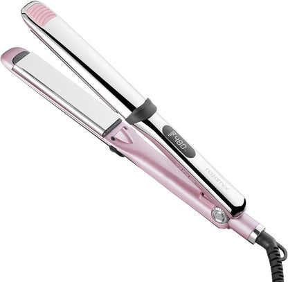 Professional 1.25 Inch Titanium Flat Iron, Straightener & Curler