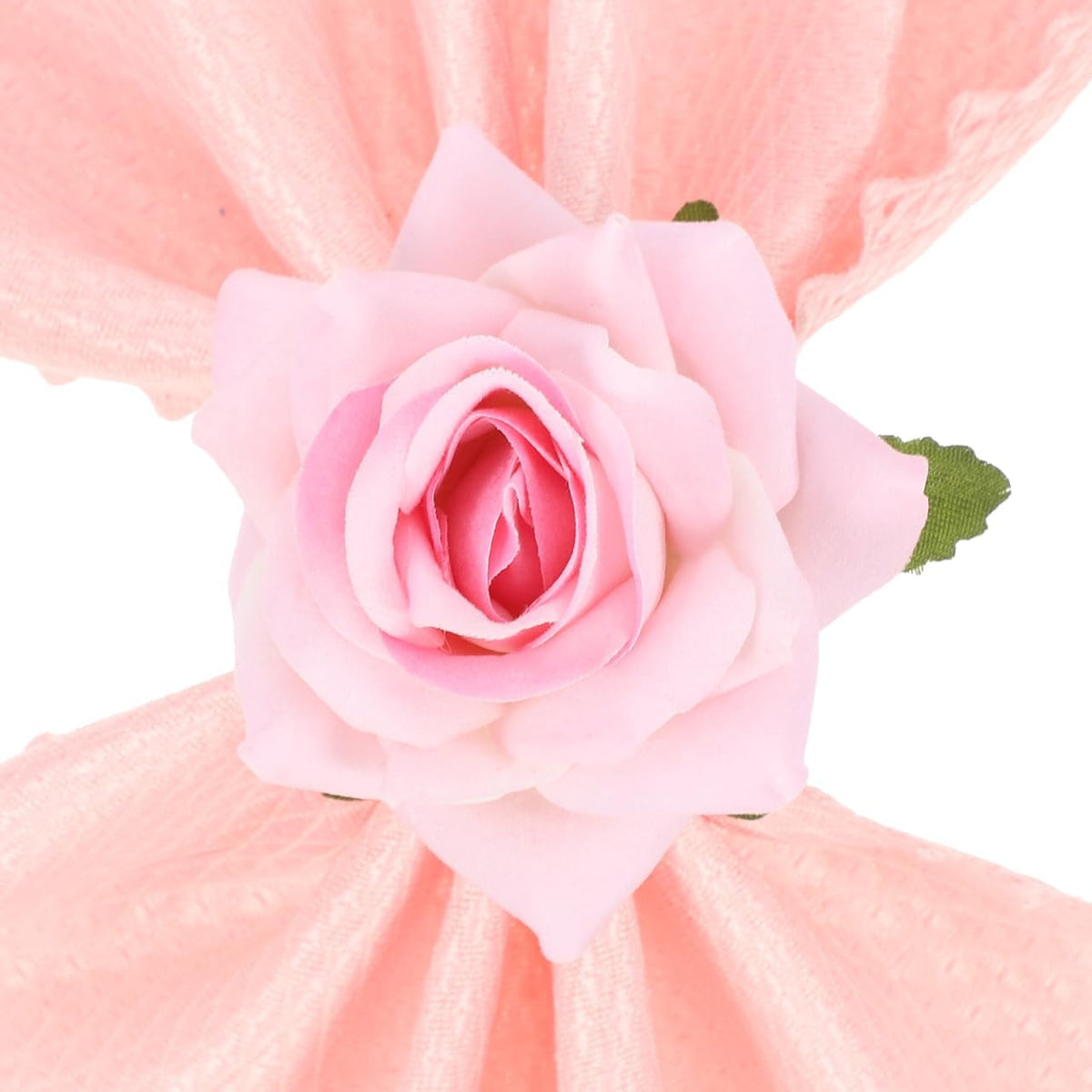 4Pcs Artificial Flower Napkin Rings Pink Rose Napkin Holders for Wedding Valentine's Day Party Table Decor Lightweight Tabletop Buckles