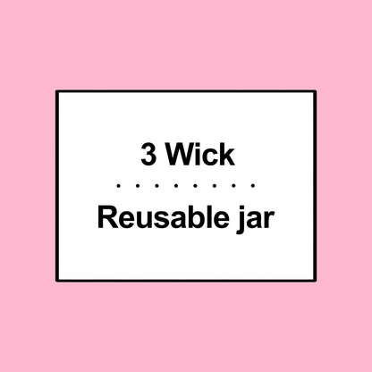3-Wick Ombre Wrap Raspberry Peach Candle, 14-Ounce