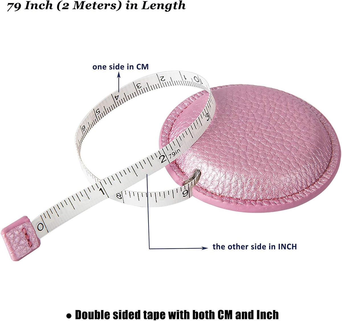 Tape Measure for Body Measuring, 79Inch/2Meters Retractable Measuring Tape for Body Fabric Sewing Tailor Cloth Knitting Craft Measurements Dual Sided